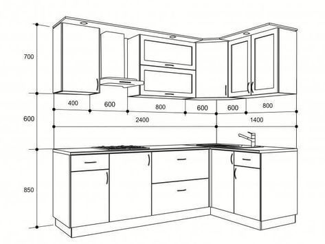 Kích thước tủ bếp tiêu chuẩn